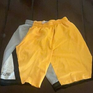 Nike Elite Men's Athletic Shorts - Yellow and Gray